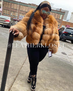 Women's Gold Fox Bomber Jacket