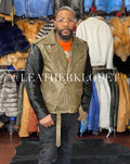 Men's French Biker Leather And Pony Jacket