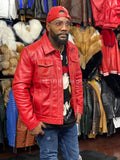 Men's Dylan Jacket With Real Python And Matching Python Hat