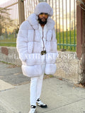 Men's Showstopper 3/4 Fox Fur Jacket [Natural White]