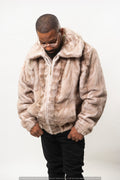 Men's Mink Bomber Jacket [Iris]