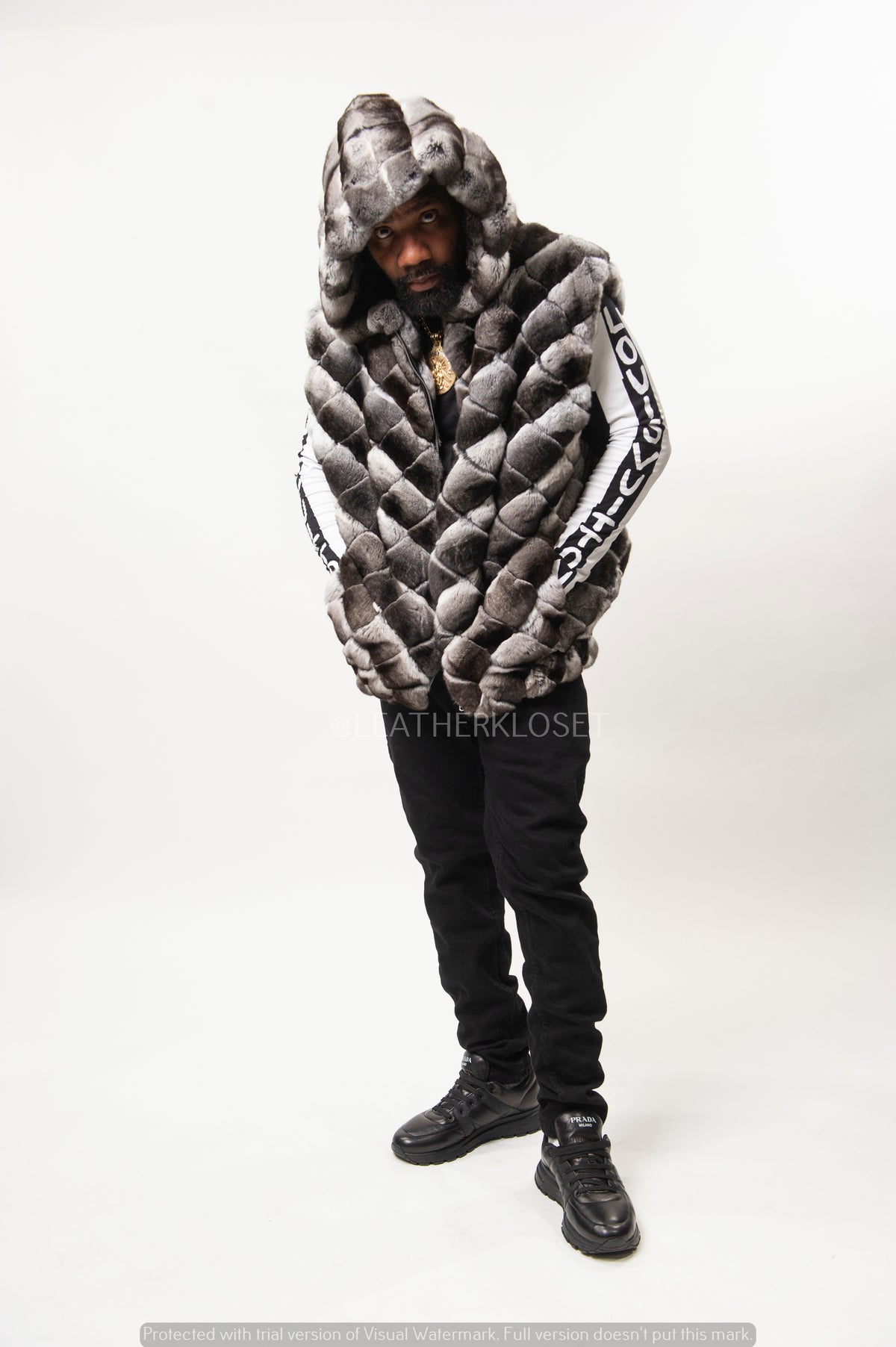 Men's Chincilla Vest With Hood
