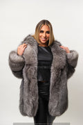 Women's Silver Fox Fur Stroller