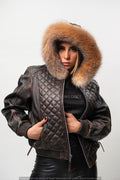Women's Lucas Jacket With Premium Fox Fur Hood [Crystal]