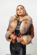 Women's Jay Biker Full Fox Fur [Caramel Crunch]