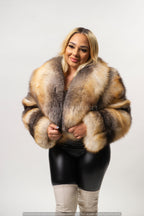 Women's Charlotte Crop Fox Bomber [Cross Fox]
