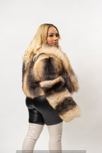 Women's Charlotte Crop Fox Bomber [Cross Fox]