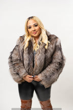 Women's Venus Crystal Fox Bomber Jacket