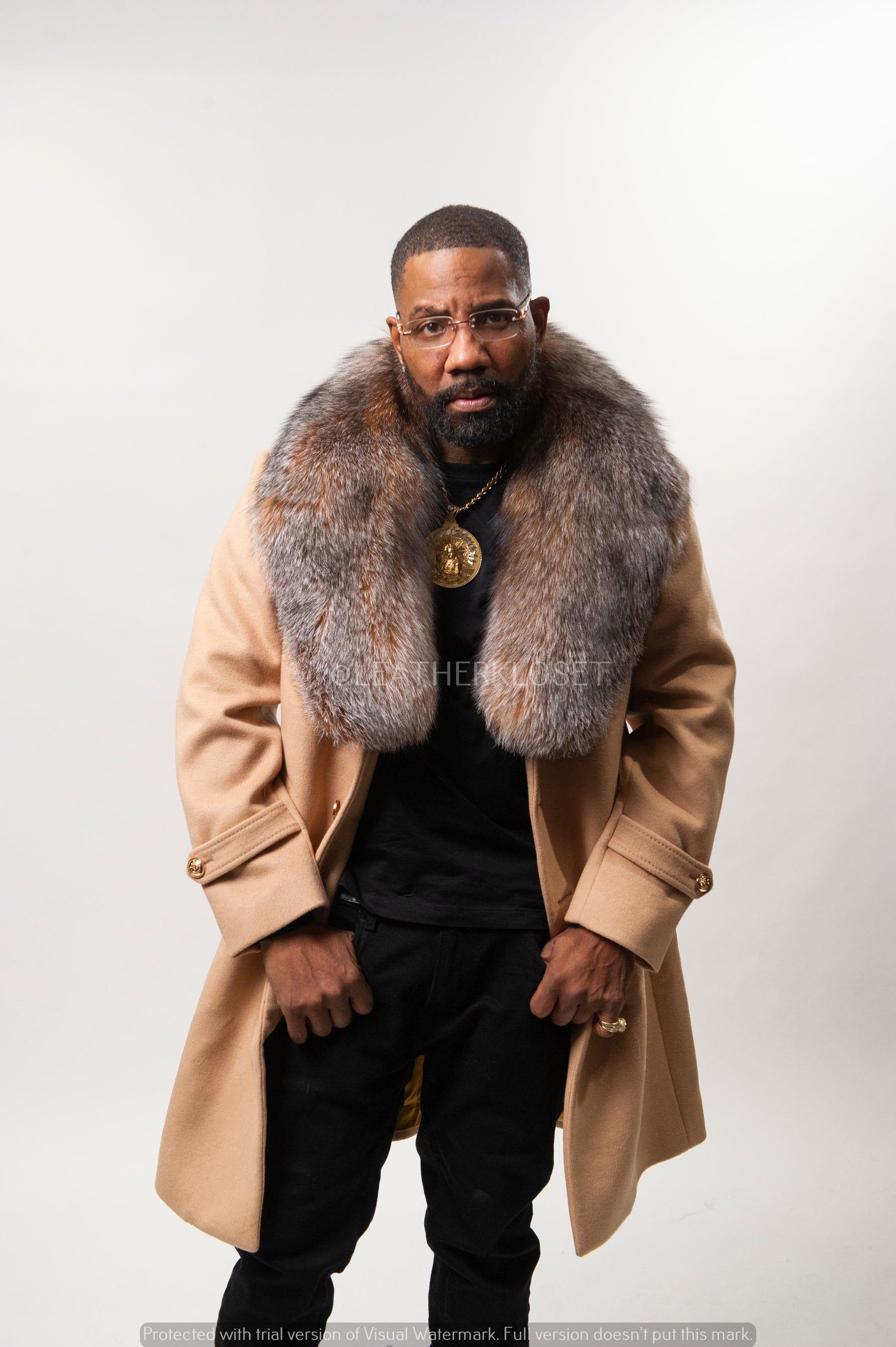 mens winter wool dress coats Mens Green Woolen Double Breasted Long Coat
