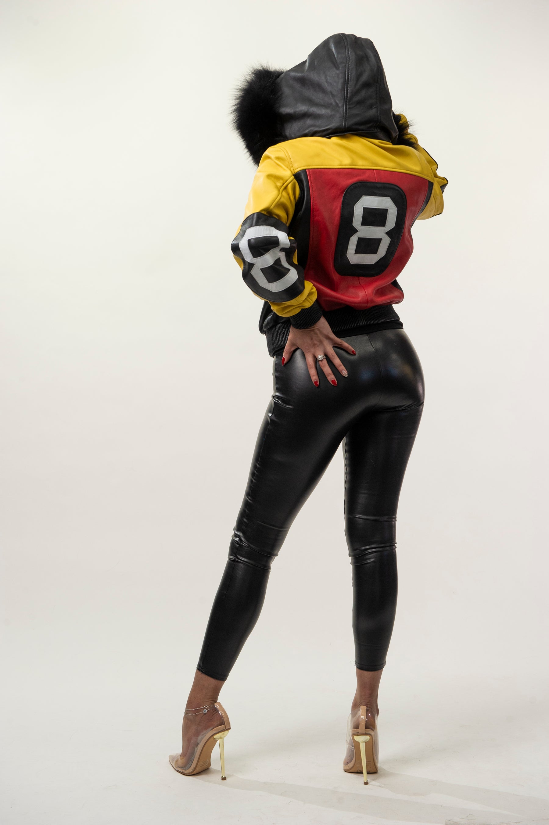 Men's 8 Ball Jacket [Red/Black/Yellow] – LeatherKloset