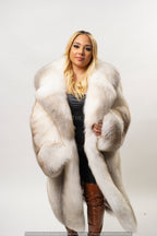 Women's Caramel Swirl Fox Coat