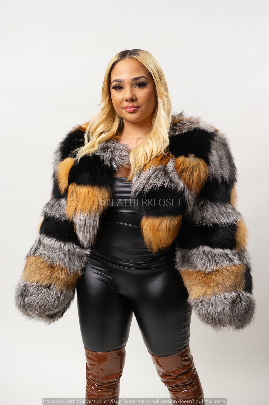 Women's London Crop Milti-Color Fox