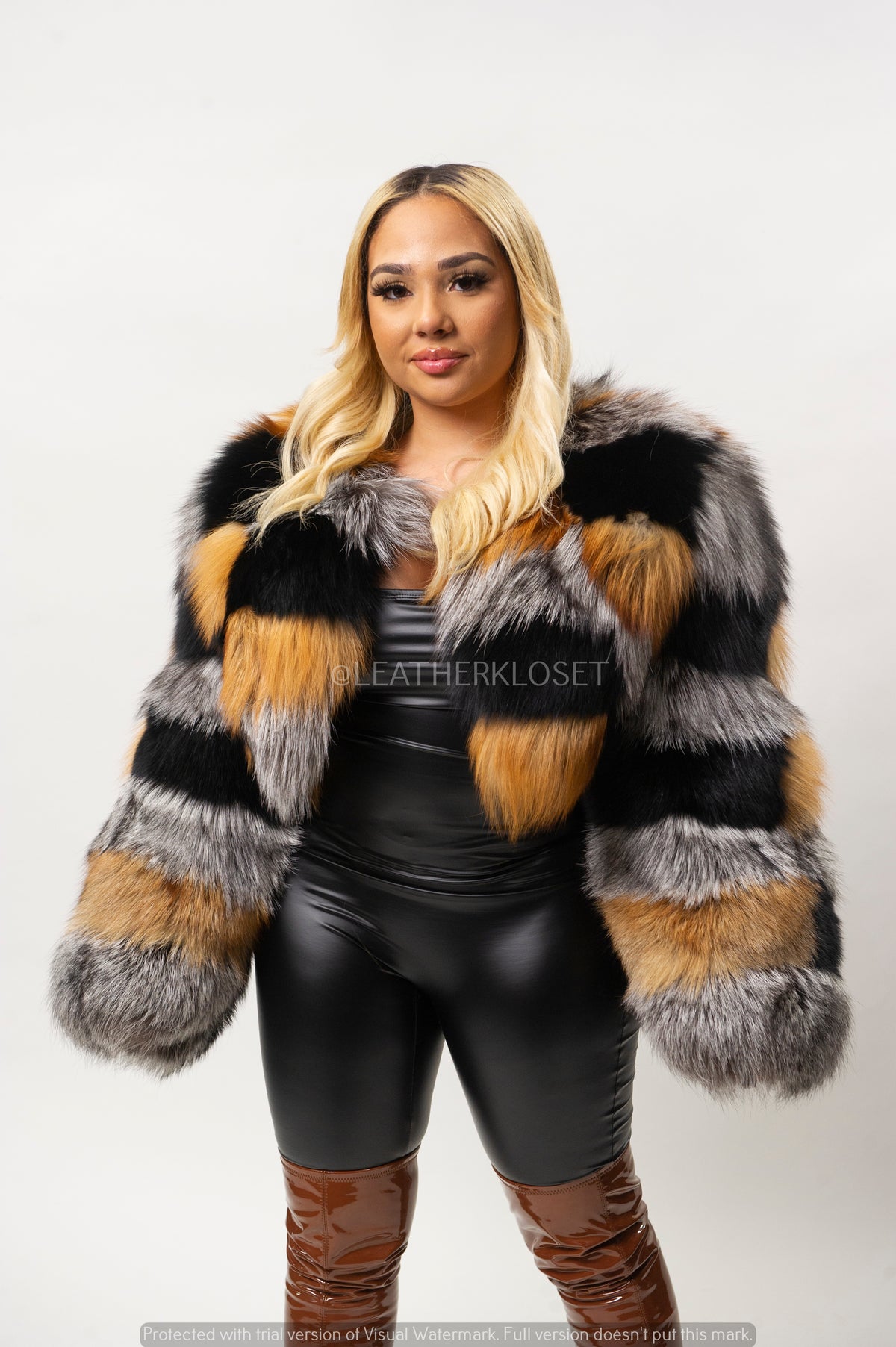 Women's London Crop Milti-Color Fox