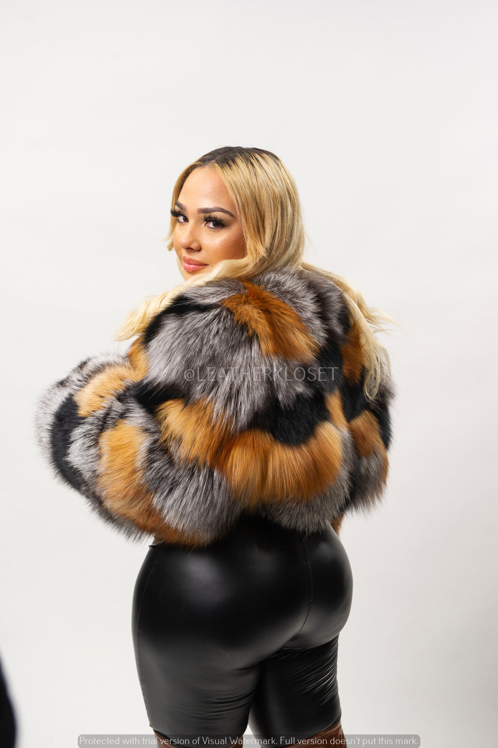 Women's London Crop Milti-Color Fox