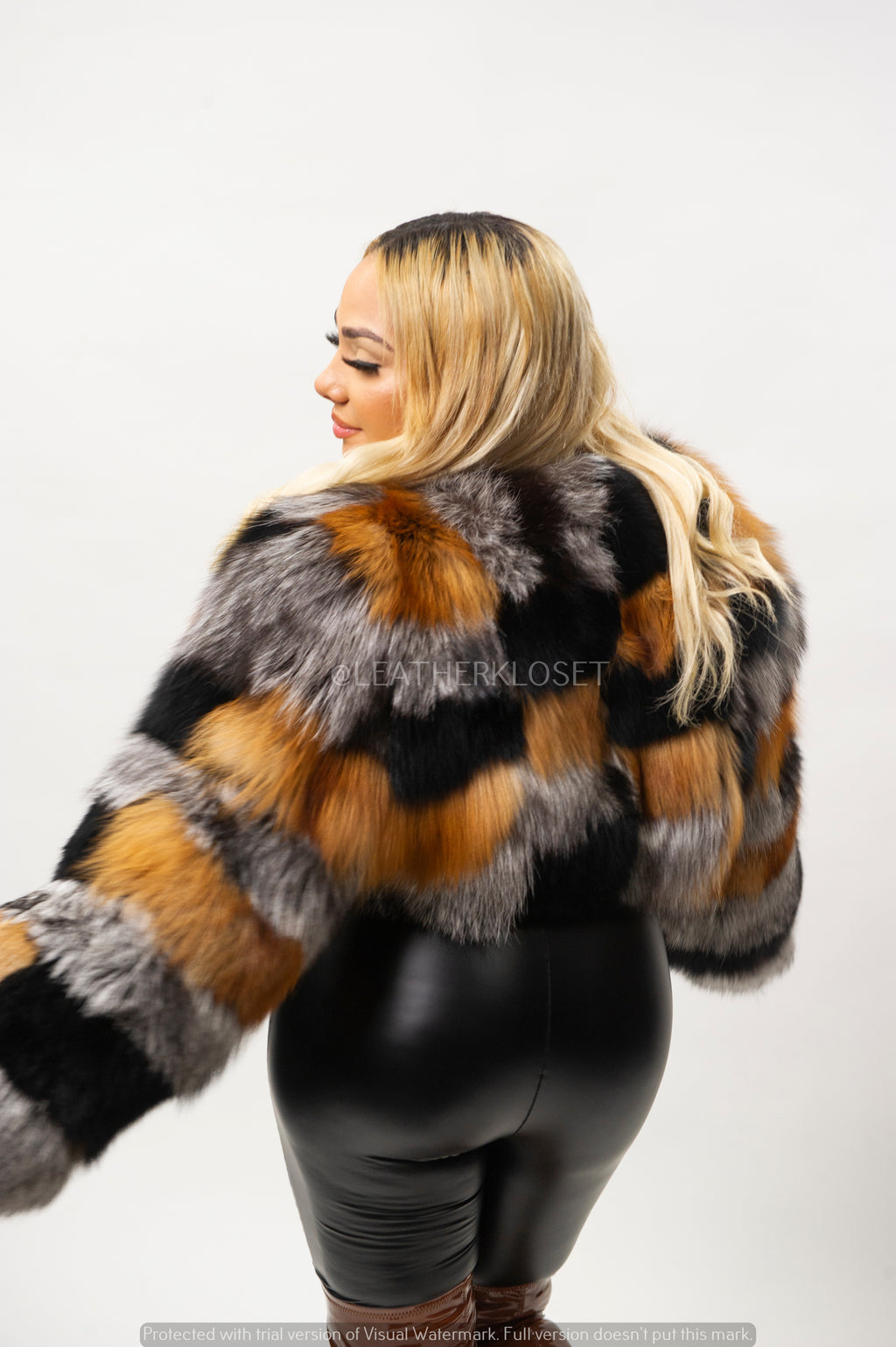Women's London Crop Milti-Color Fox
