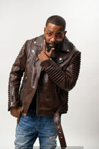 Men's Trey Biker Jacket [Brown]