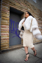 Women's Charlotte Crop Fox Bomber [Nikki Fox]