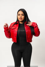 Women's Jean Jacket [Red]
