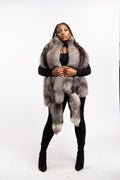 Women's Fox Fur Stole [Silver]