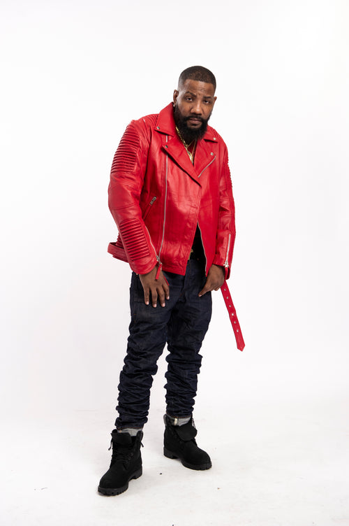 Men's Trey Biker Jacket [Red]