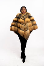 Women's Fox Fur Poncho