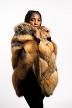 Women's Fox Fur Poncho