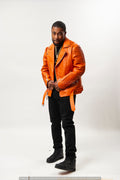 Men's Trey Biker Jacket [Orange]