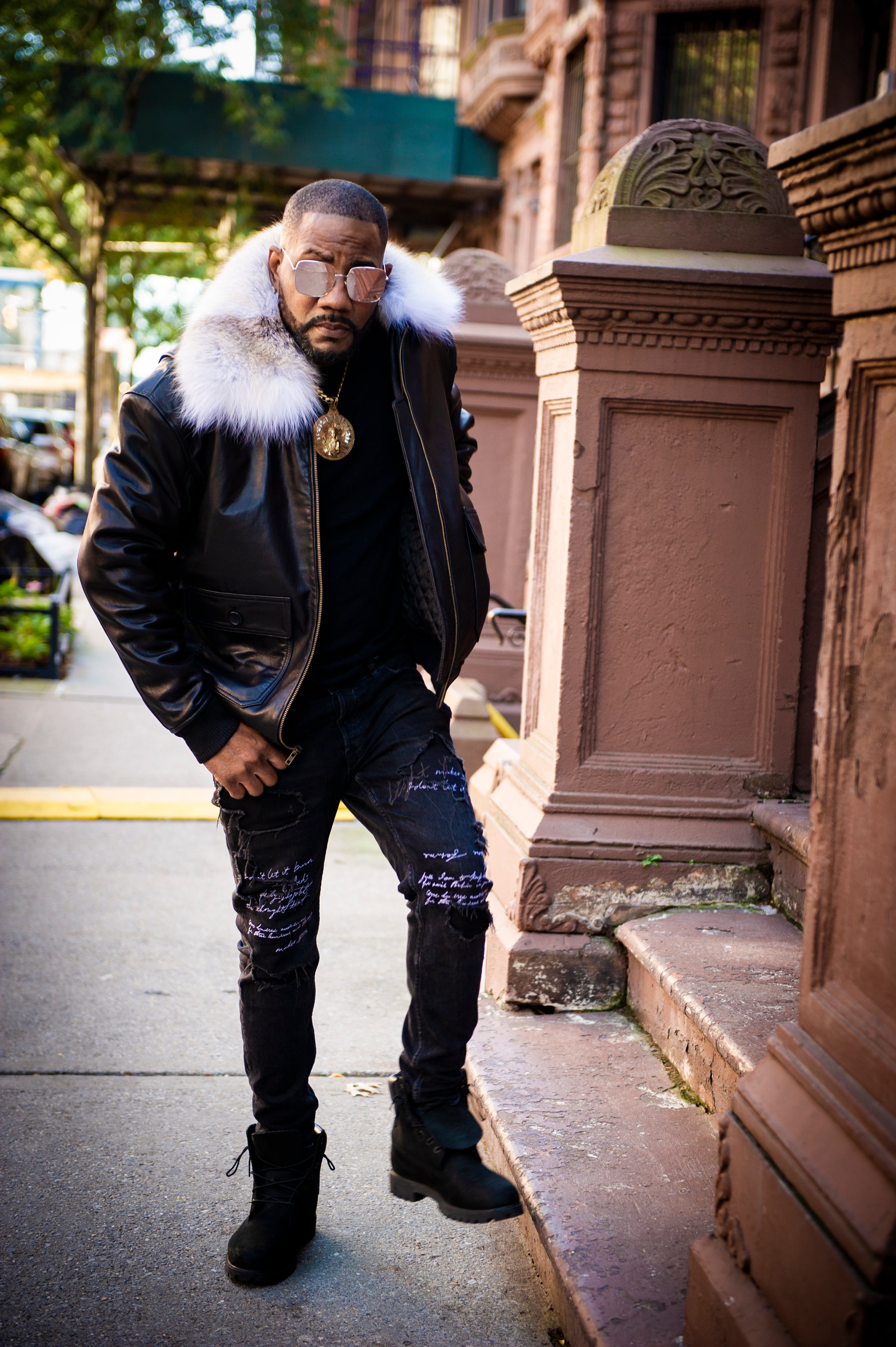 Men's Pilot Aviator Jacket With Simba Fox Collar – LeatherKloset