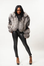 Women's Leather And Fox Combo 2.0 [Black/Silver]