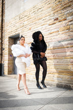 Women's Kim Fox Fur Stole [Black]