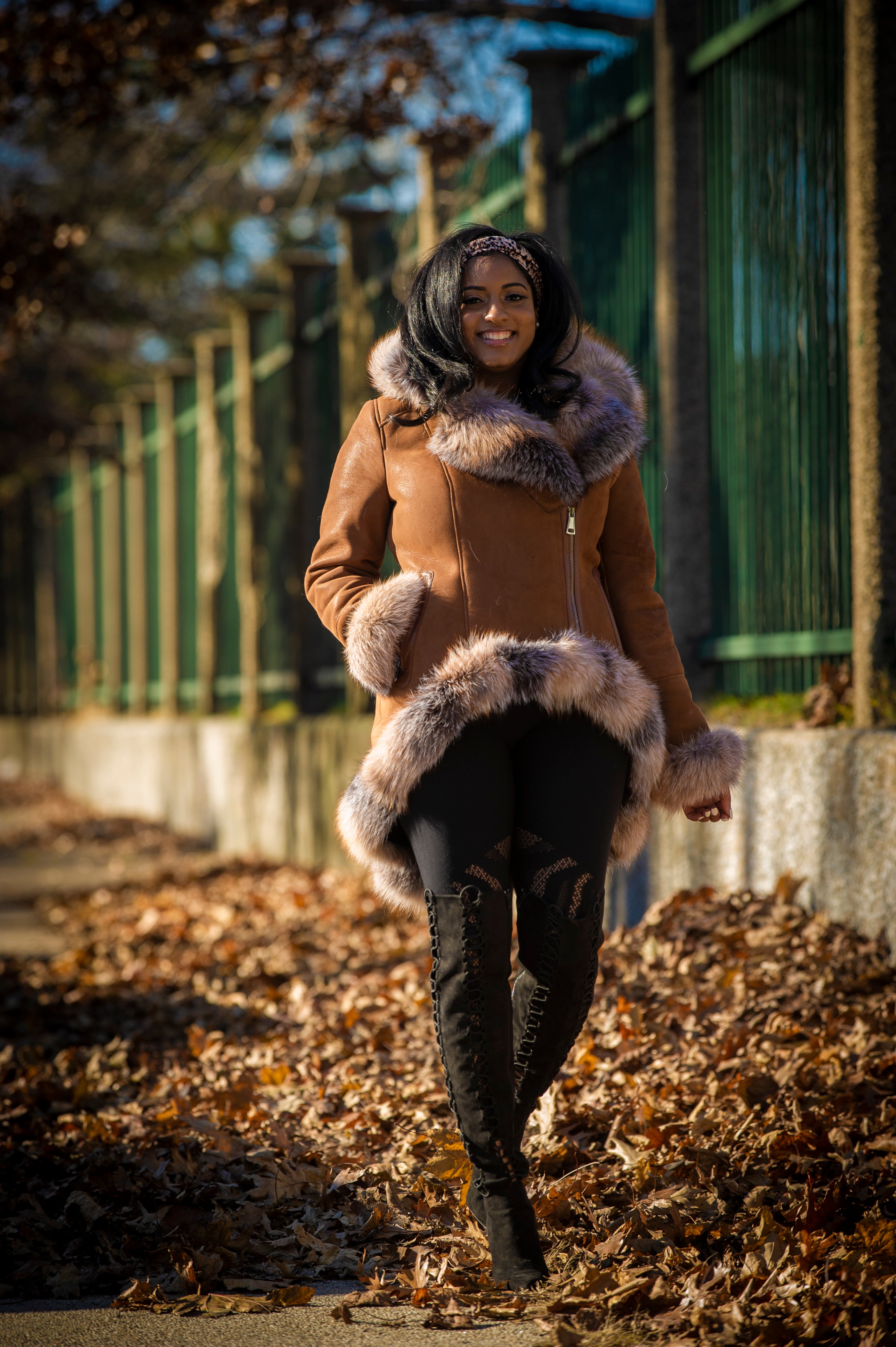 ジャケット・アウター herliptoConvertible Faux Fur Tippet Coat herliptoConvertible Faux Fur Tippet Coat