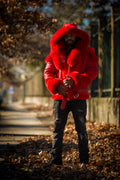Men's Andre Shearling Biker With Fox [Red]