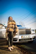 Women's Fox Fur Poncho
