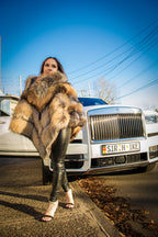Women's Fox Fur Poncho