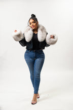 Women's Rose Jean Jacket Navy [Blue Fox]