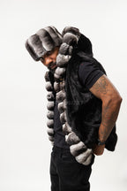 Men's Mink Vest With Chinchilla Trimming