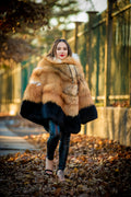 Women's Fox Fur Poncho