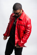 Men's Jax Leather Jacket [Red]