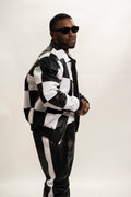 Men's Checkmate Jacket & Track Pants [Black/White]