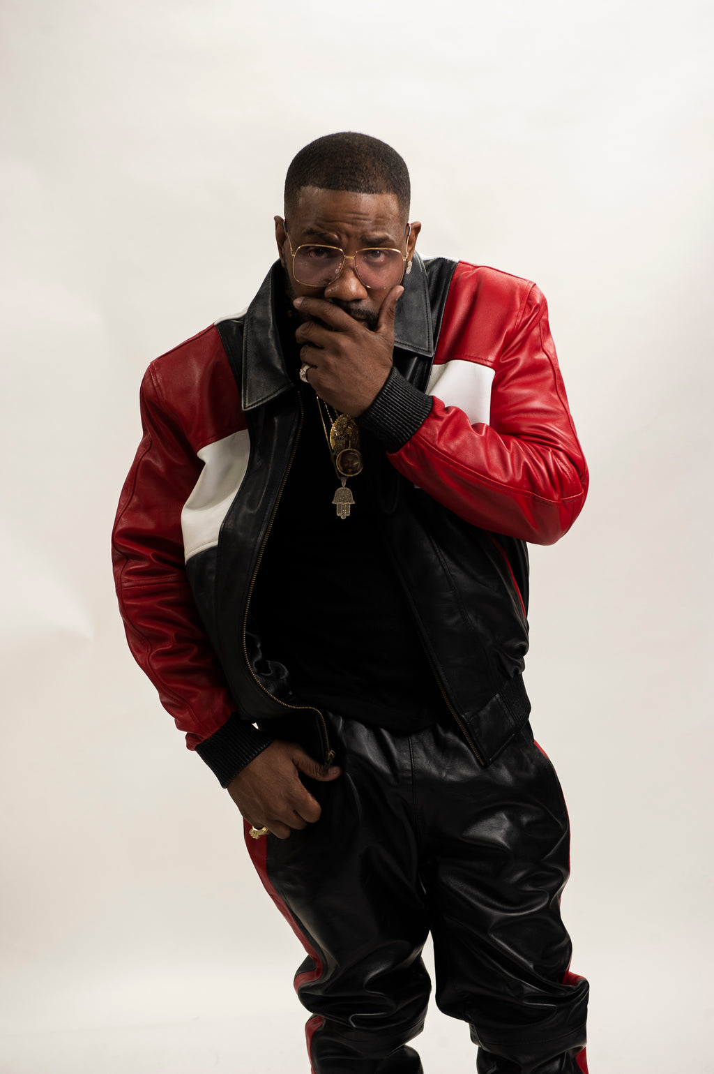 Men's Mason Bomber Jacket [Red/Black/White]