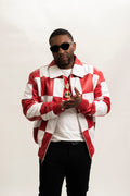 Men's Checkmate Jacket [White/Red]