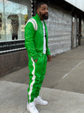 Men's Liam Leather Track Suit [Green/White]