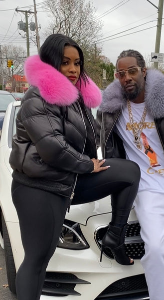 プールスタジオ9号　アンゴラ100% ピンク　ファーコート　毛皮　シャドーFOX プールスタジオ9号 アンゴラ100% ピンク ファーコート 毛皮 シャドーFOX