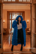 Women's Alia Fox Coat [Royal Blue]