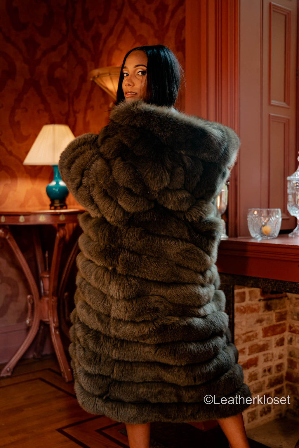 Women's Alia Fox Coat [Olive]