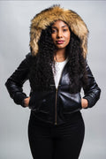 Women's BB Jacket With Premium Fur Hood [Raccoon Fur]