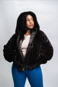 Women's Michelle Full Skin Mink Bomber Jacket