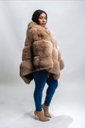 Women's Fox Fur Poncho [Natural]