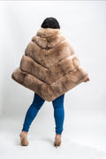 Women's Fox Fur Poncho [Natural]