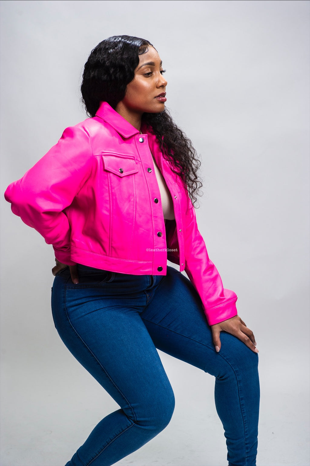 Women's Jean Jacket [Pink]